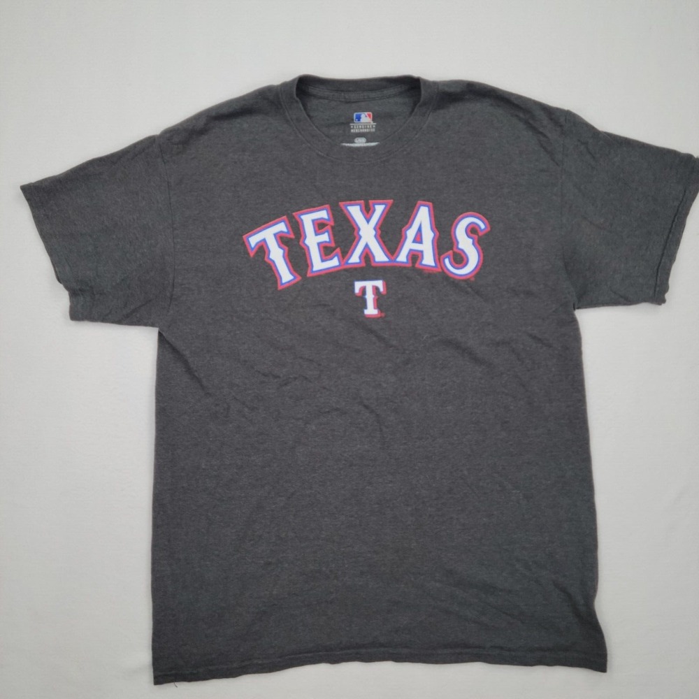 Texas‎ Rangers MLB Genuine Merchandise Size Large T Shirt Gray Baseball